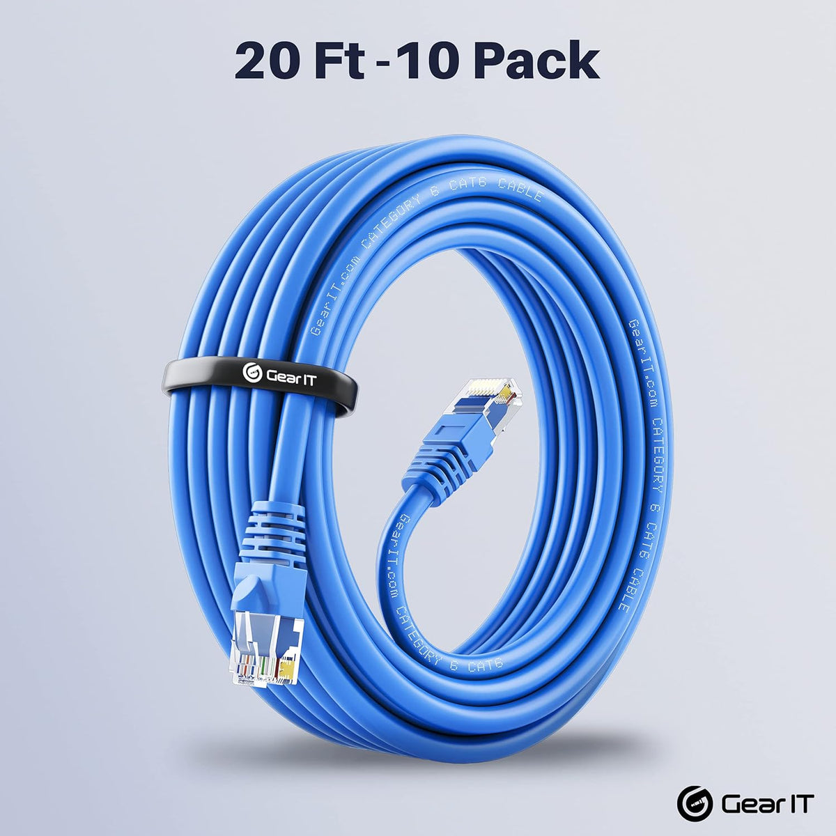 Cat 6 Ethernet Cable 20 ft 10-Pack Blue E234