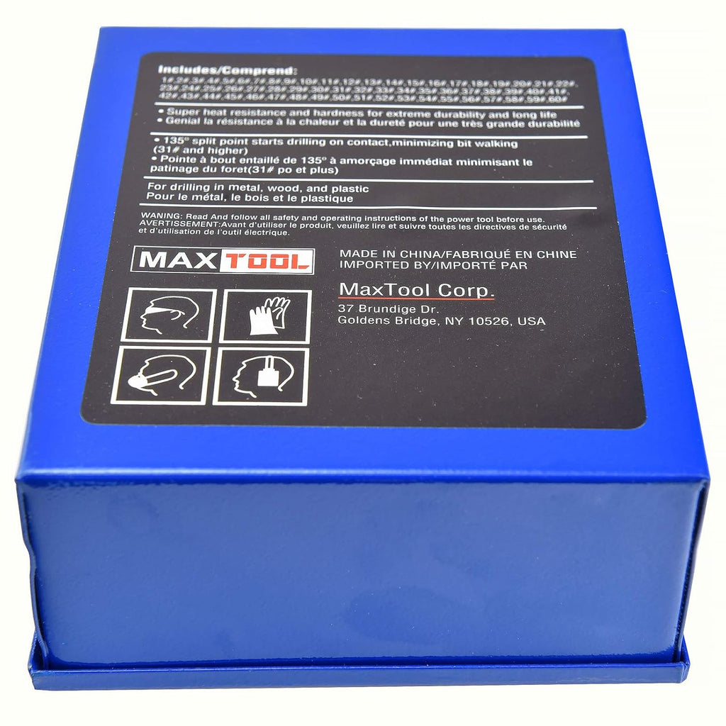 60 Piece High Speed Steel Twist Drill Bit Set R92824