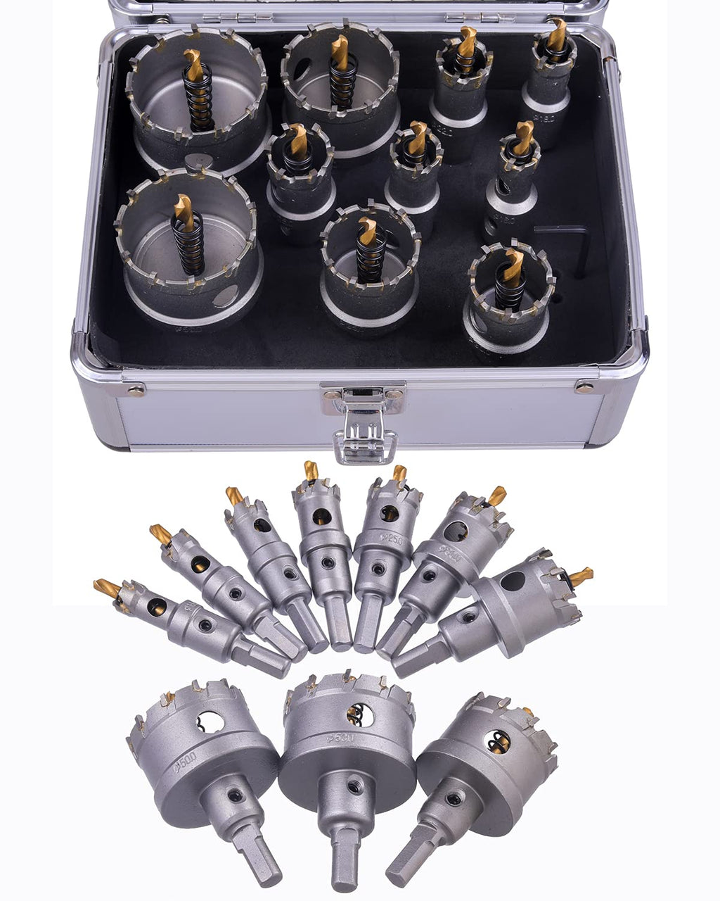 10 Pcs Tungsten Carbide Tipped Hole Saw Kit U675765