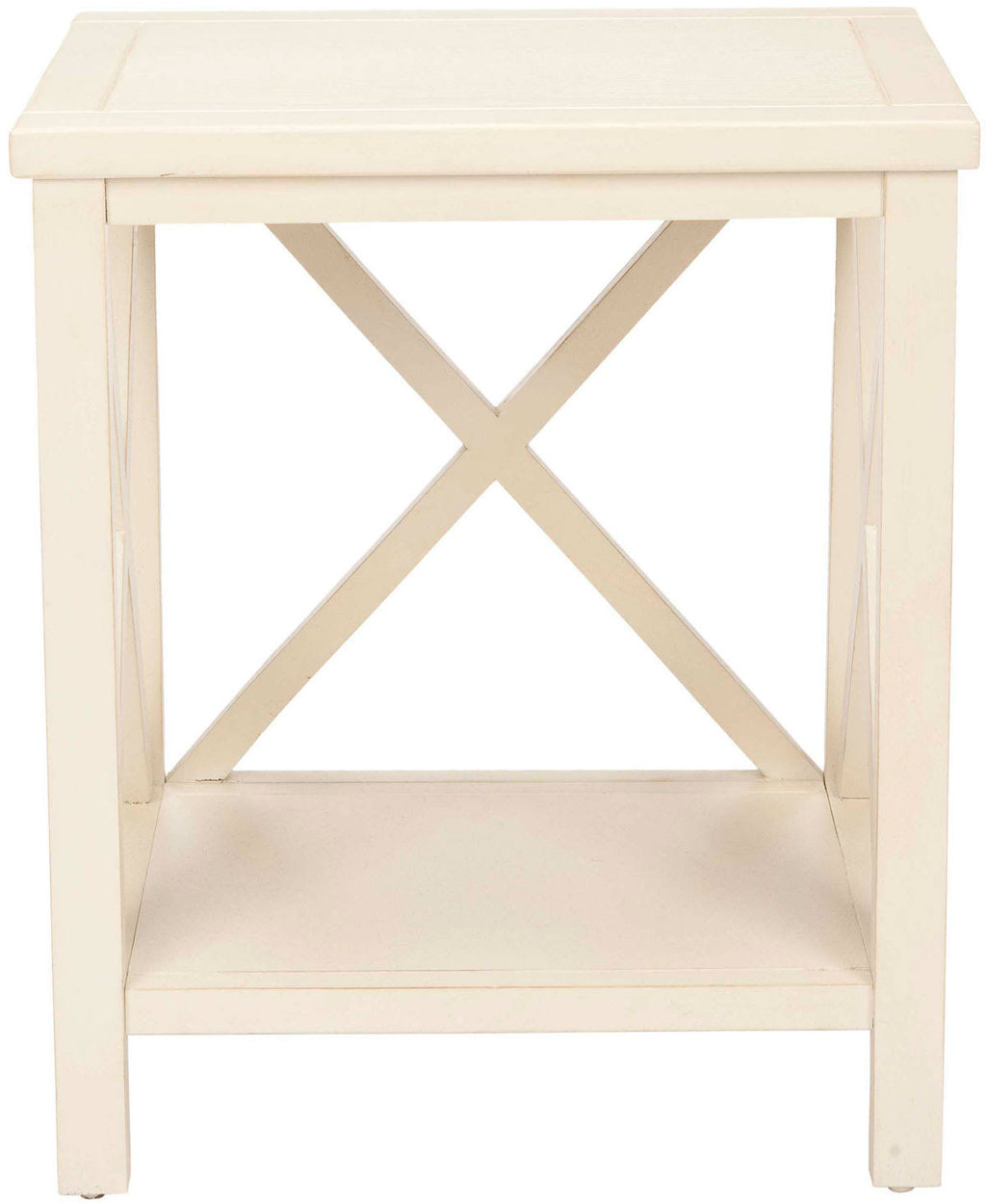 White Cross Back End Table R5405