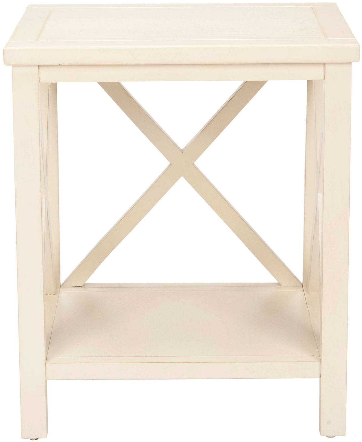 White Cross Back End Table R5405