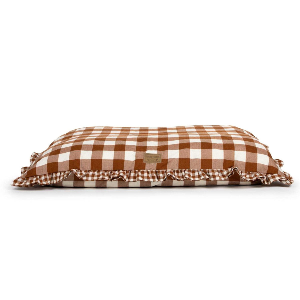 Brown Gingham Print Envelope Dog Bed W331