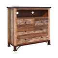 Brown Solid Wood Four Drawer Chest I3409