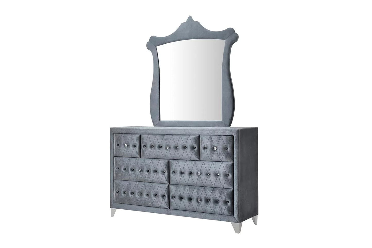 Gray Velvet Mirror R131