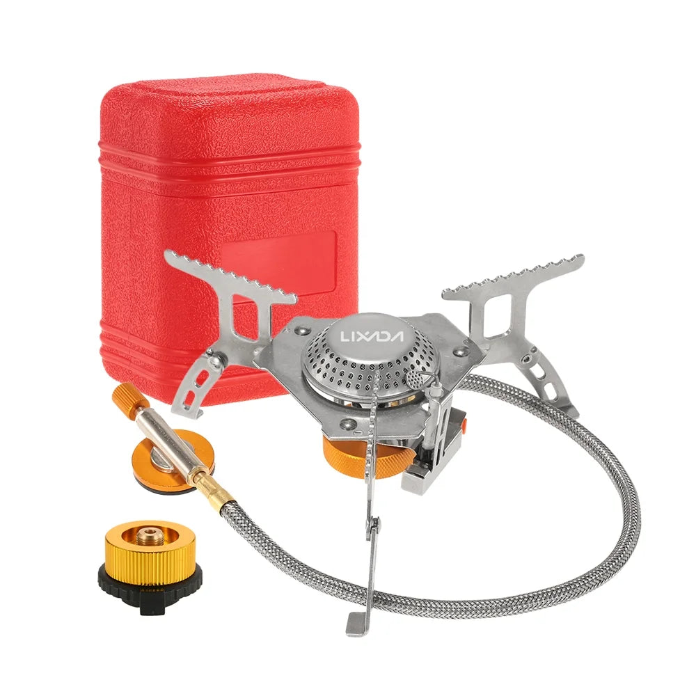 Camping Foldable Gas Set with Gas Conversion Head Adapter L18924