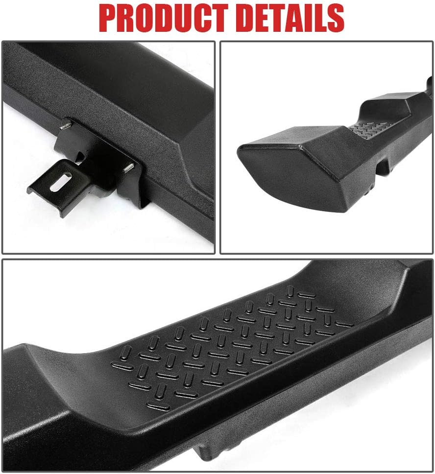 Matte Black 2pcs Side Steps for Jeep Wrangler JK 2-Door W474