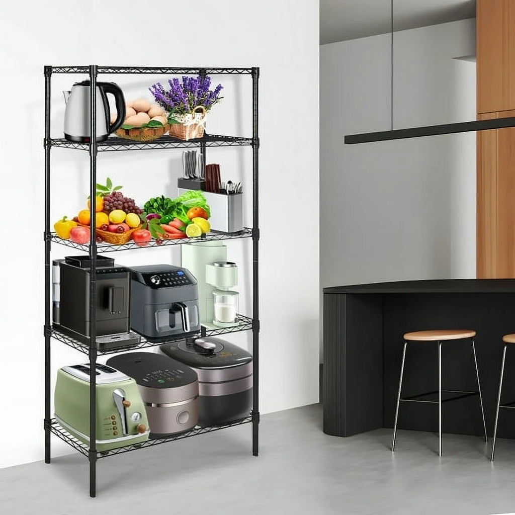 5 Tier Metal Storage Shelving Unit 35 x 14 x 70" Q615