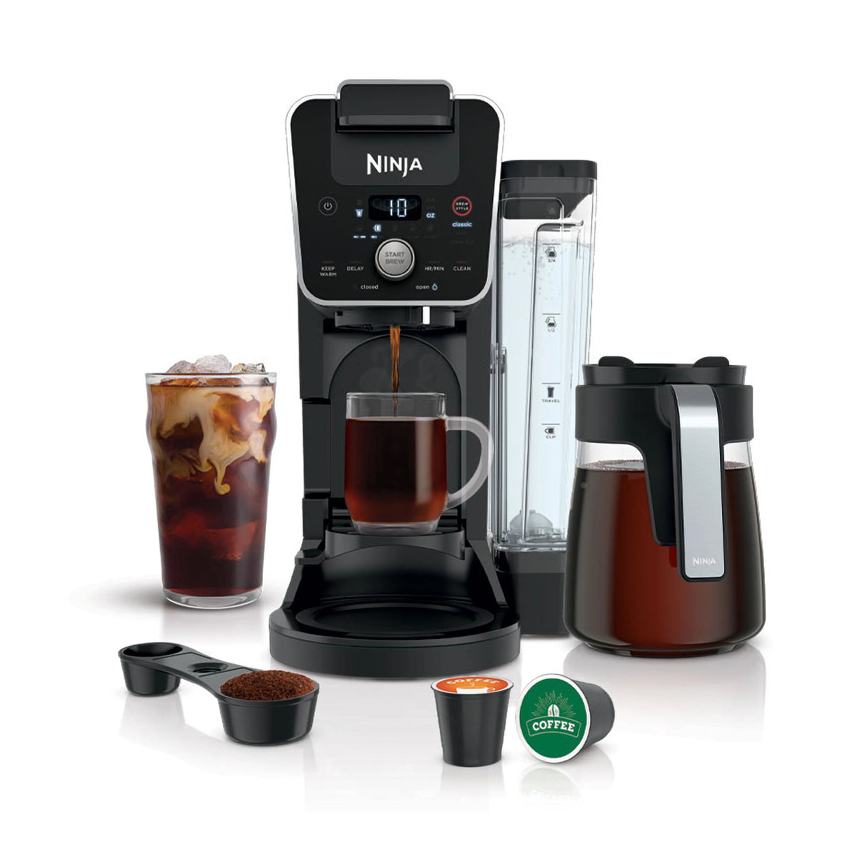 12-Cup Drip Coffee Maker Single-Serve Black E10441
