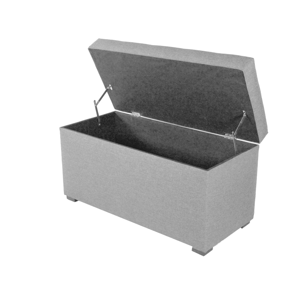 Green 8 Button Tufted Storage Bench Q53943