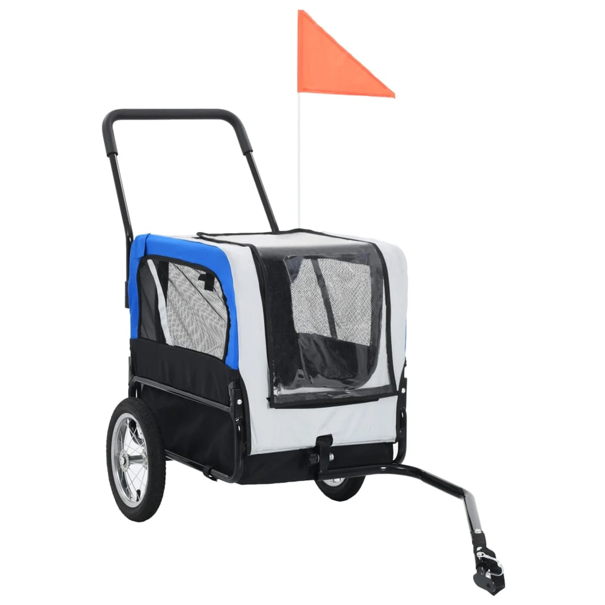 Gray and Blue Pet Bike Trailer Jogging Stroller S705330