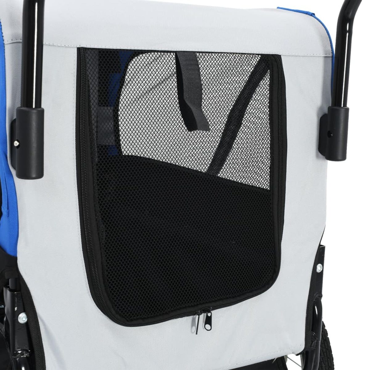 Gray and Blue Pet Bike Trailer Jogging Stroller S705330