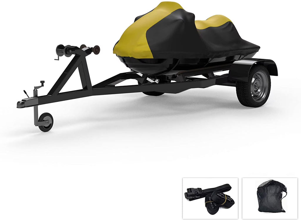 Yellow/Black Trailerable Jet Ski Covers with Storage Bag J573082