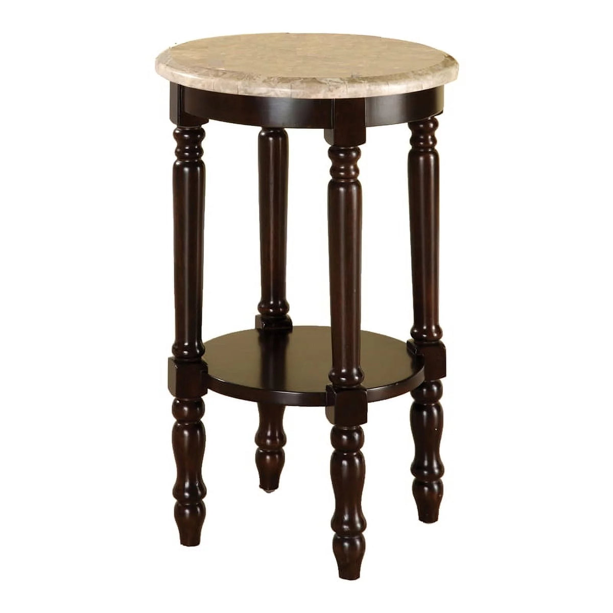 Round Wood End Table in Dark Cherry A810
