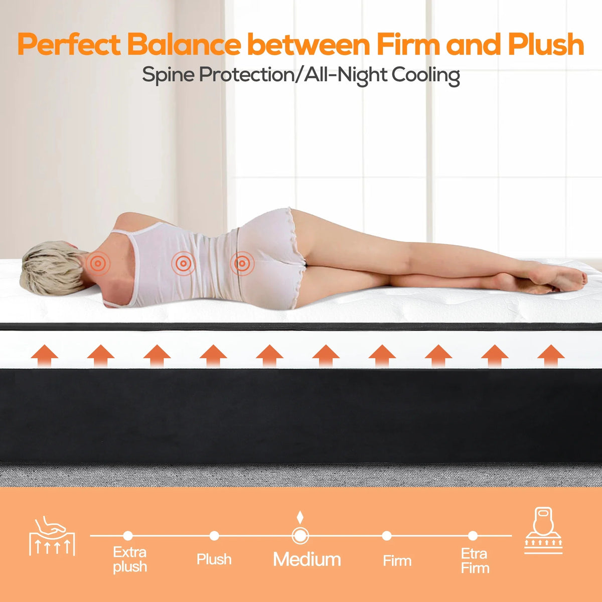 14 inch Gel Memory Foam Pocket Spring Hybrid Mattress F791346