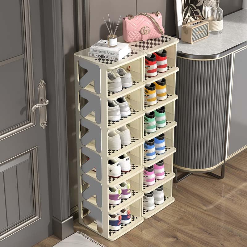 Vertical Shoe Rack Organizer, Foldable Narrow Three Layers D7449