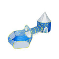 3-in-1 Child Crawl Tunnel Play Tent Ball Pit Set with Storage Bag, Blue Z5984