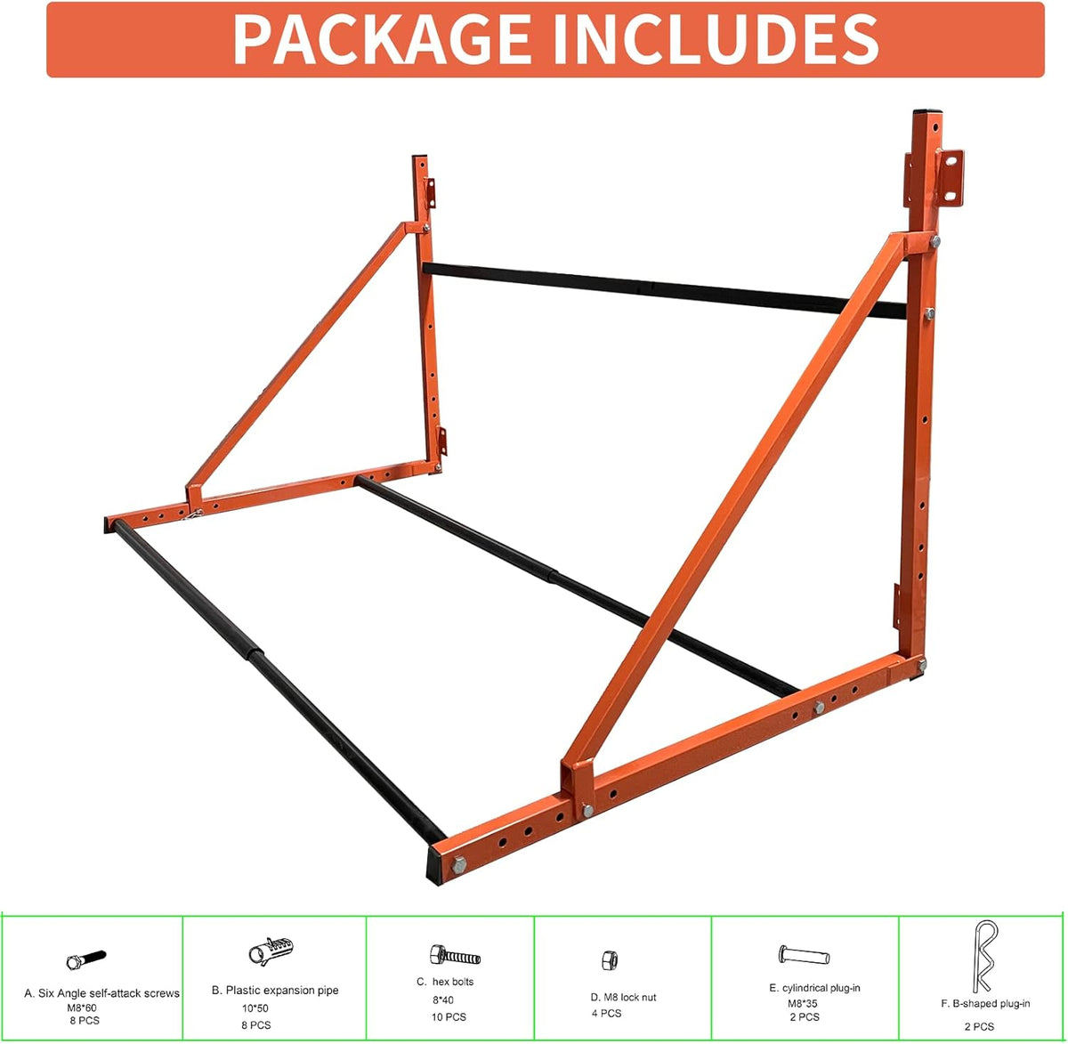 Adjustable Wall Mount Tire Rack, 48-Inch Wide by 36-Inch Deep, Pack of 2 K4312