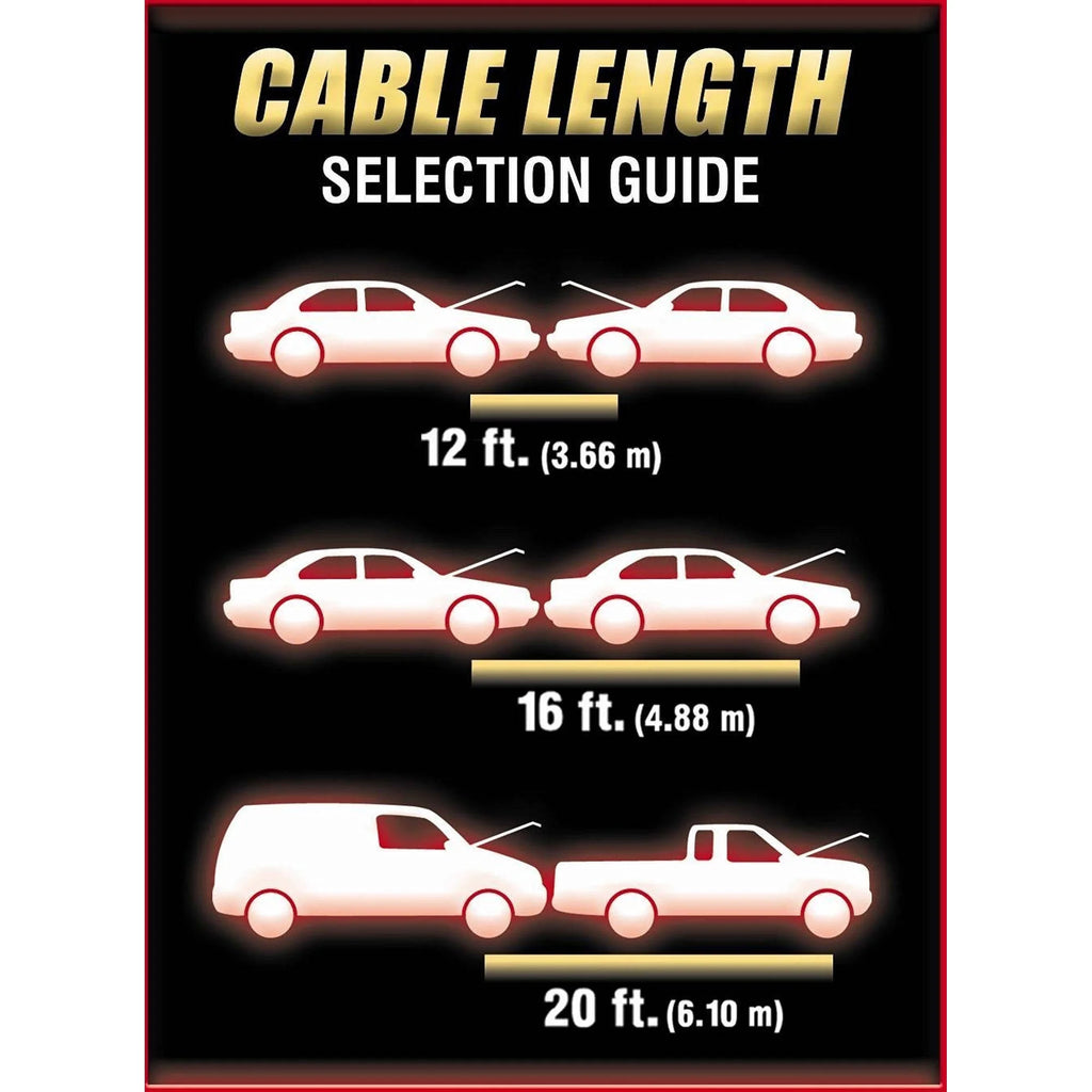 25' 2-Gauge Ultra-Heavy-Duty Battery Booster Cables R160