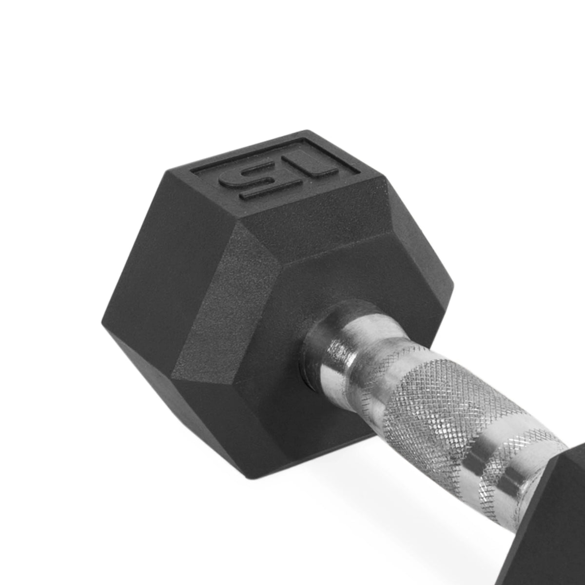 15lb Coated Rubber Hex Dumbbell Pair D59288