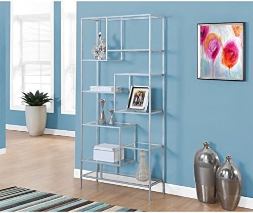 Metal Bookcase in Silver W951288