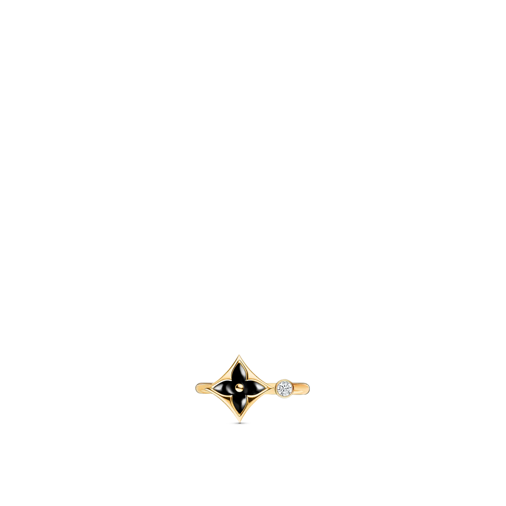 Yellow Gold Onyx Diamonds Ring S95477
