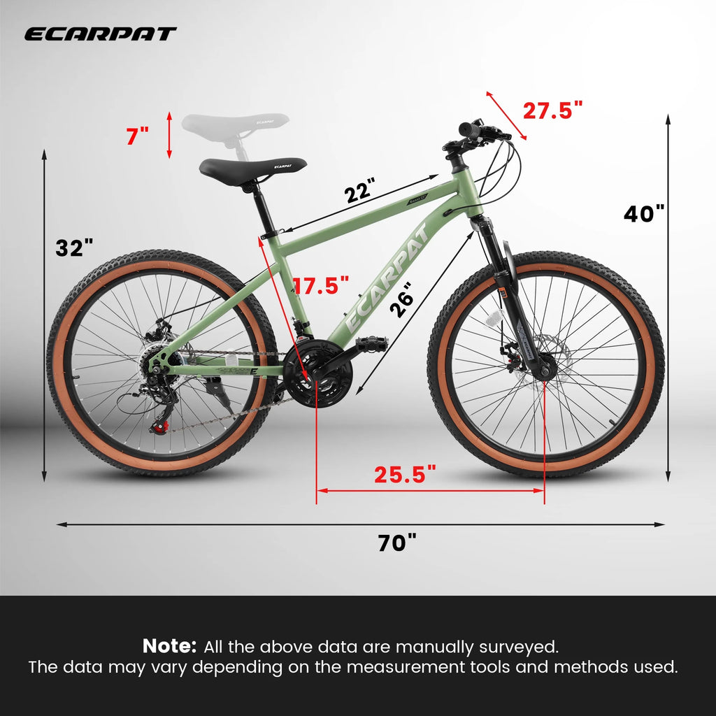 27.5 inch 21 Speeds Black Mountain Bike Y287