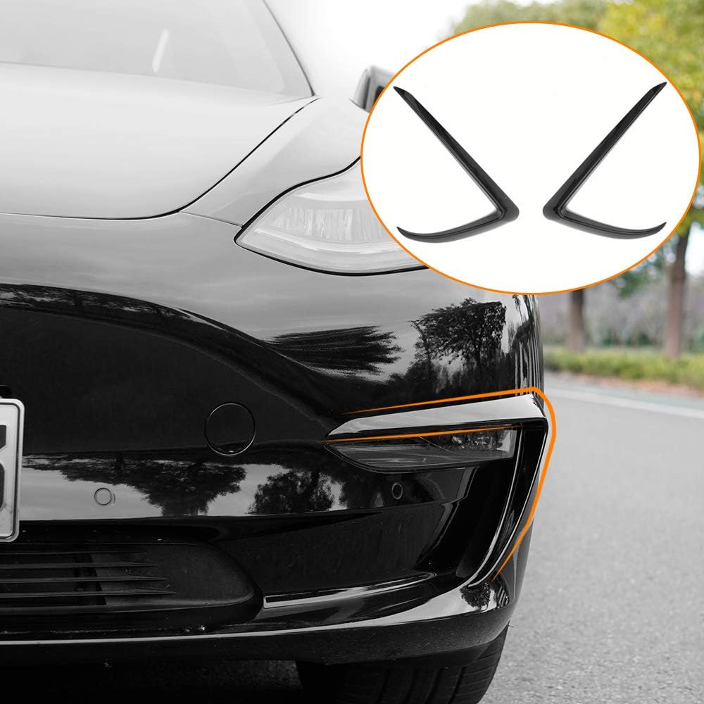 Glossy Carbon Fiber Pattern Fog Light Trim Cover Pack of 2 W94844