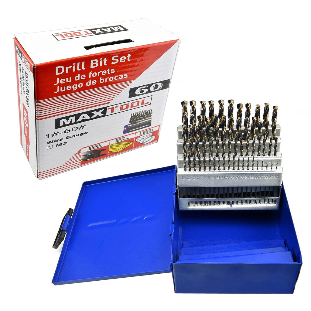 60 Piece High Speed Steel Twist Drill Bit Set R92824