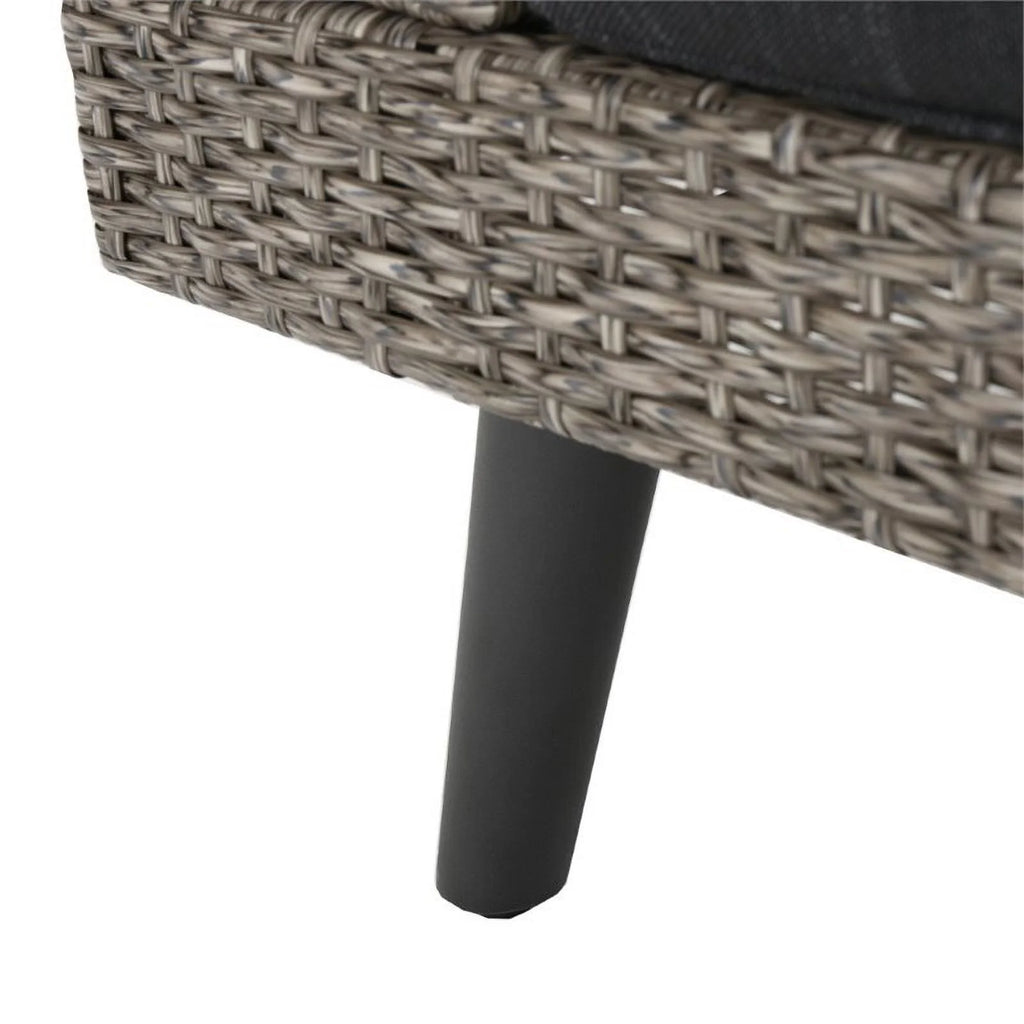 4 Piece Black Outdoor Wicker Sofa Set Q914