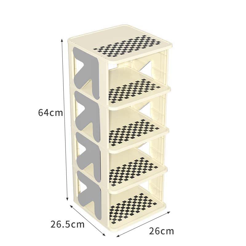 Vertical Shoe Rack Organizer, Foldable Narrow Three Layers D7449