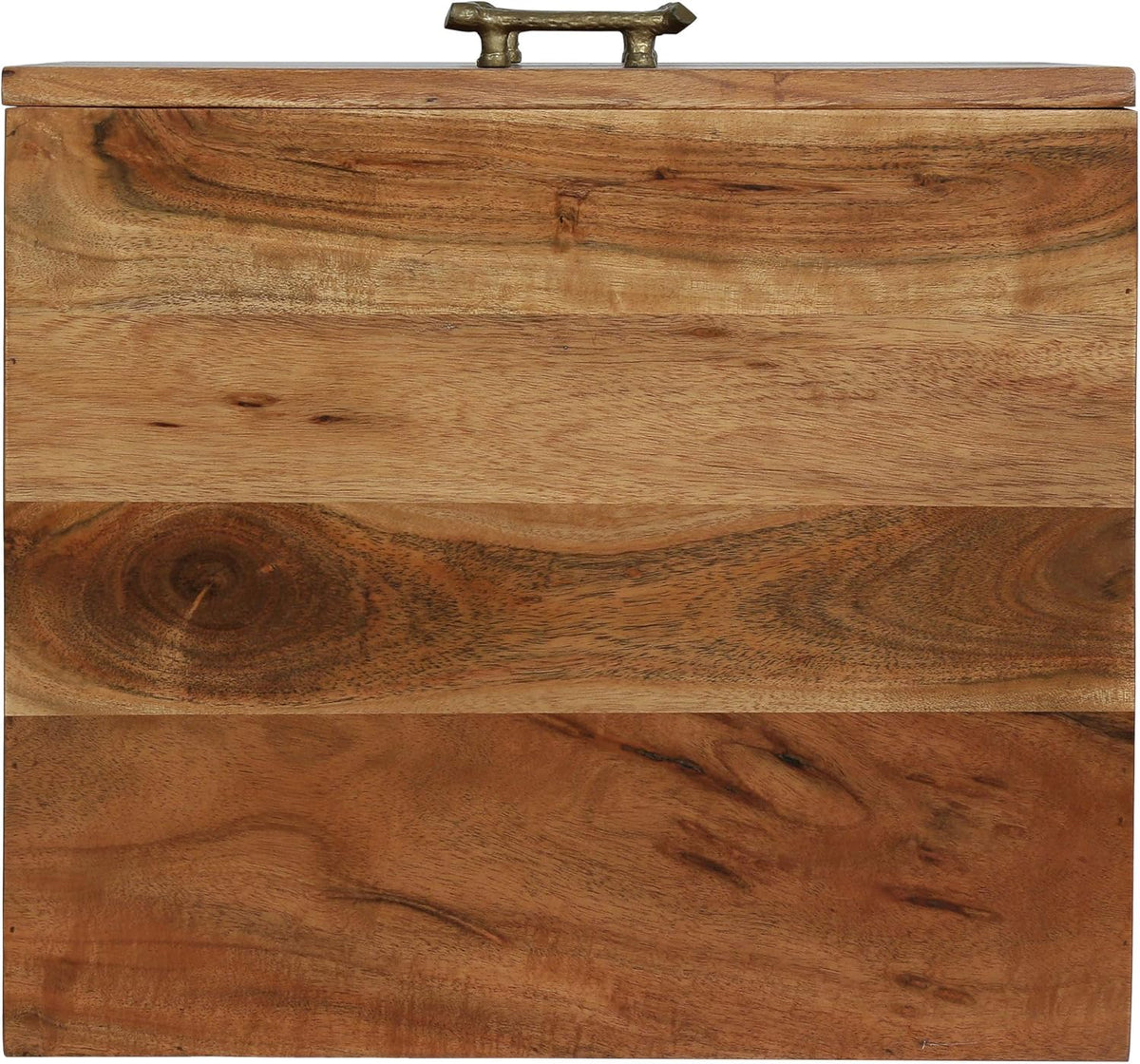 Dark Natural Acacia Wood 3 Drawer Nightstand Q3539
