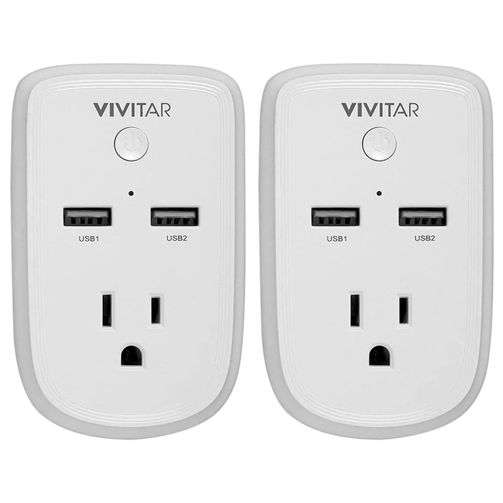White Wi-Fi Outlet with Timers 2 Pack C905348