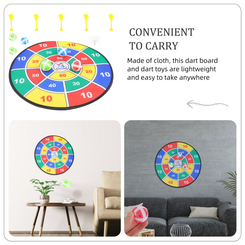 6pcs Sticky Ball and 6pcs Darts Safety Dart Board Toy Y100