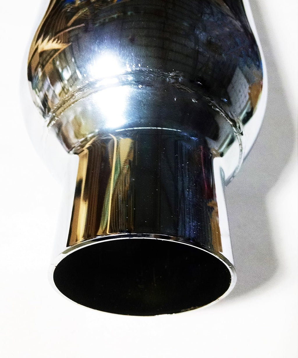 Chrome Slant Exhaust Tip 2.25" Inlet 5.00" Outlet 24.00" Long U70758