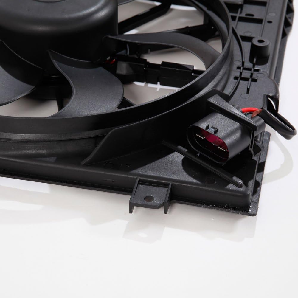 Cooling Fan Motor Assembly Compatible with 2006-2014 Audi A3 Quattro TT Quattro Beetle CC Eos Goif GTI Jetta Passat 2.0L Q21497