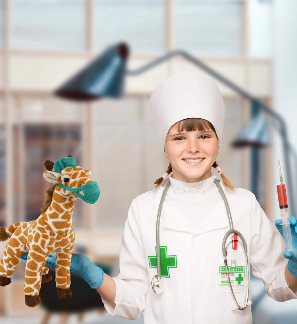 12.5 Inch Giraffe Doctor Plush Toy Q277