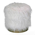 White Cylindrical Ottoman Q95272