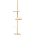 4-Level Carpeted Adjustable Floor to Ceiling Cat Tree with Cat Bed E225431