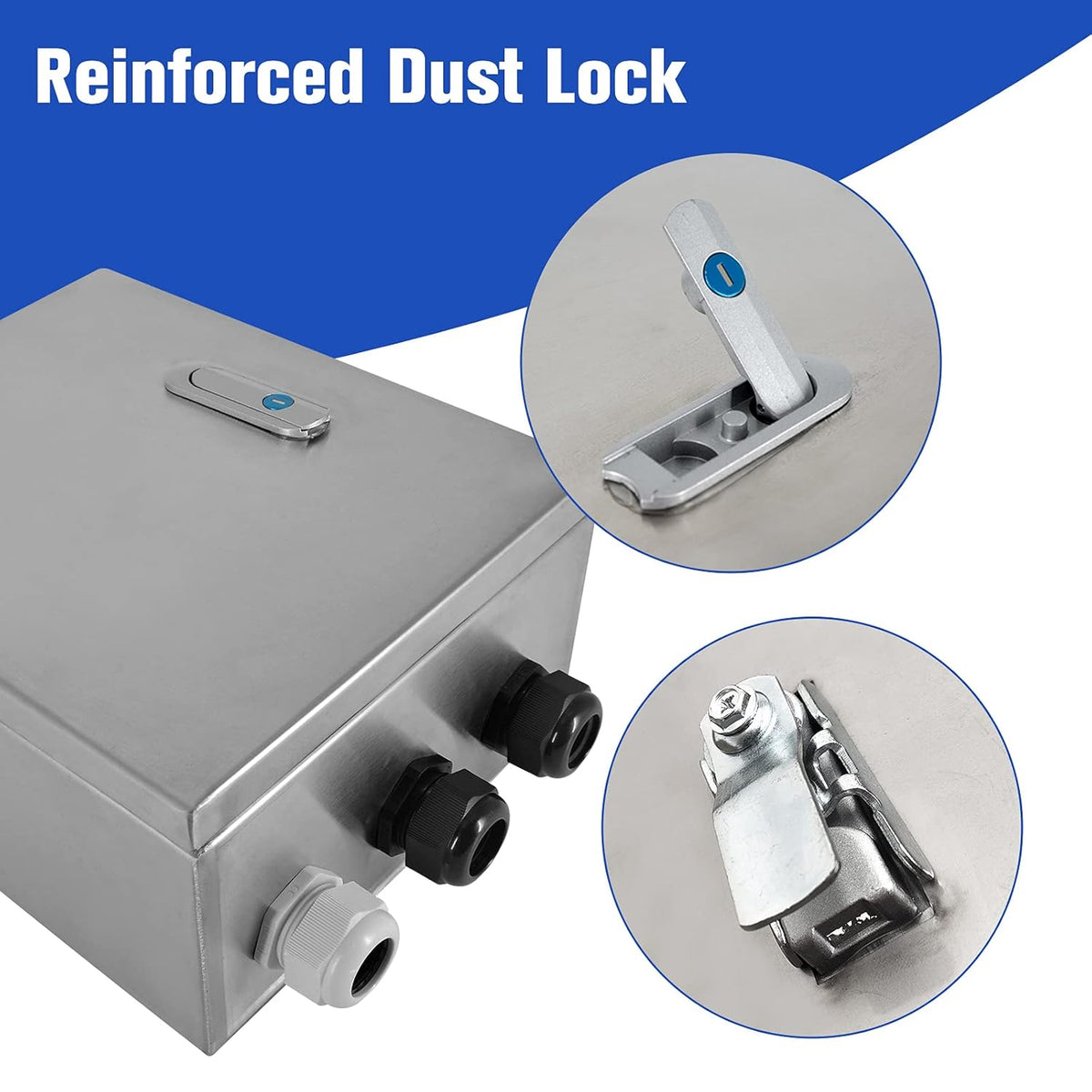 304 Stainless Steel IP65 Waterproof Junction Box with Lock P44094