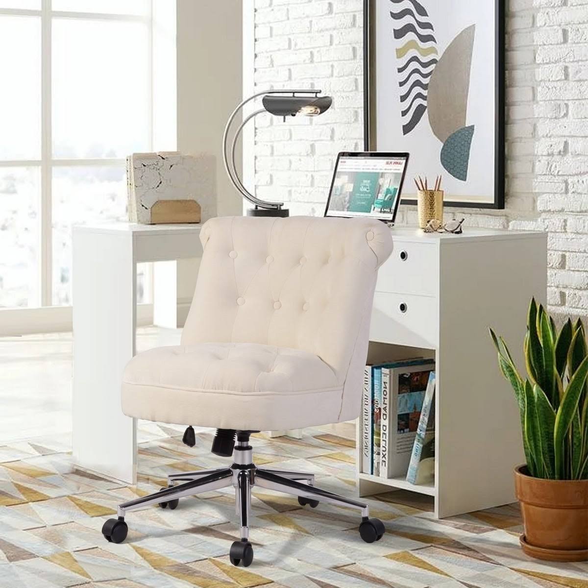 Blue Velvet Upholstered Task Chair L72752