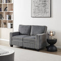 Dark Grey Corduroy Sofa Loveseat with Storage S7141