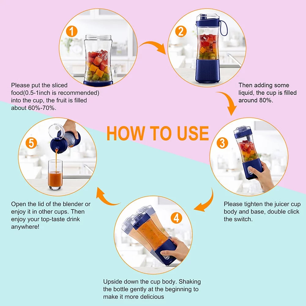 Portable USB Rechargeable Blender U970