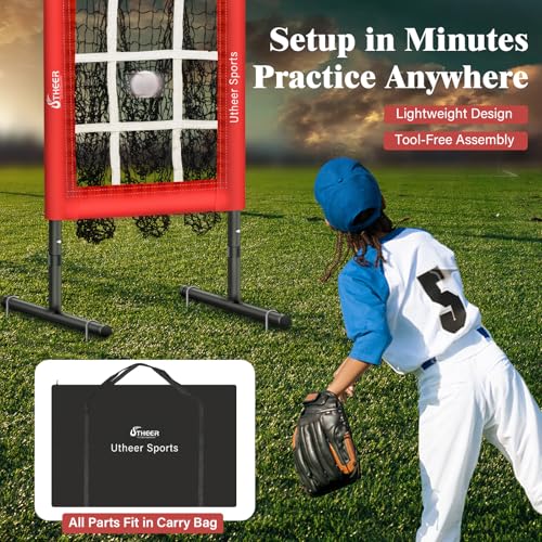 9 Hole Adjustable Height Baseball Pitching Net A243