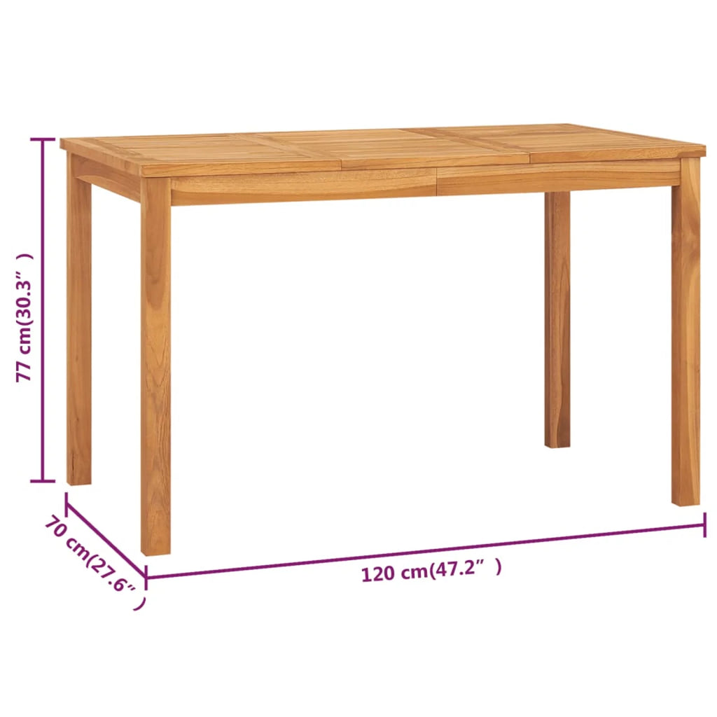 Solid Teak Wood Patio Dining Table G65892