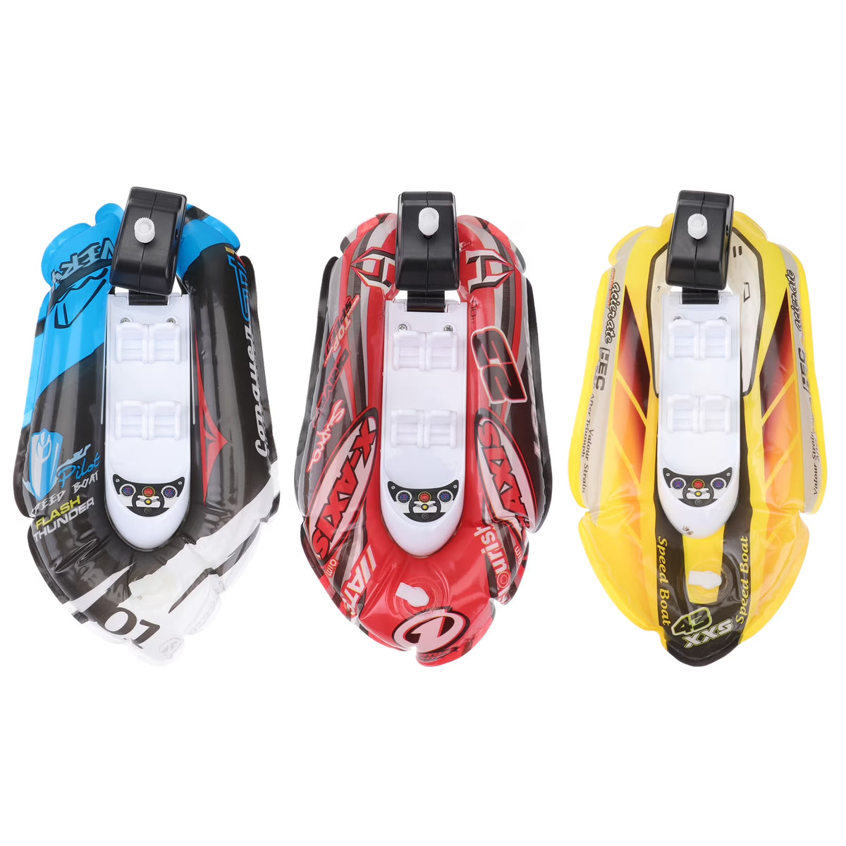 3pcs Mini Inflatable Paddle Boat Bathing Clockwork Toy (Random Color) V4517