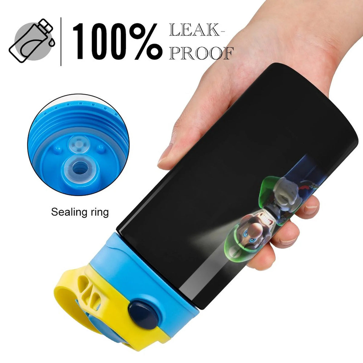 Insulated Stainless Steel Water Bottle With Straw Leak-Proof D7606