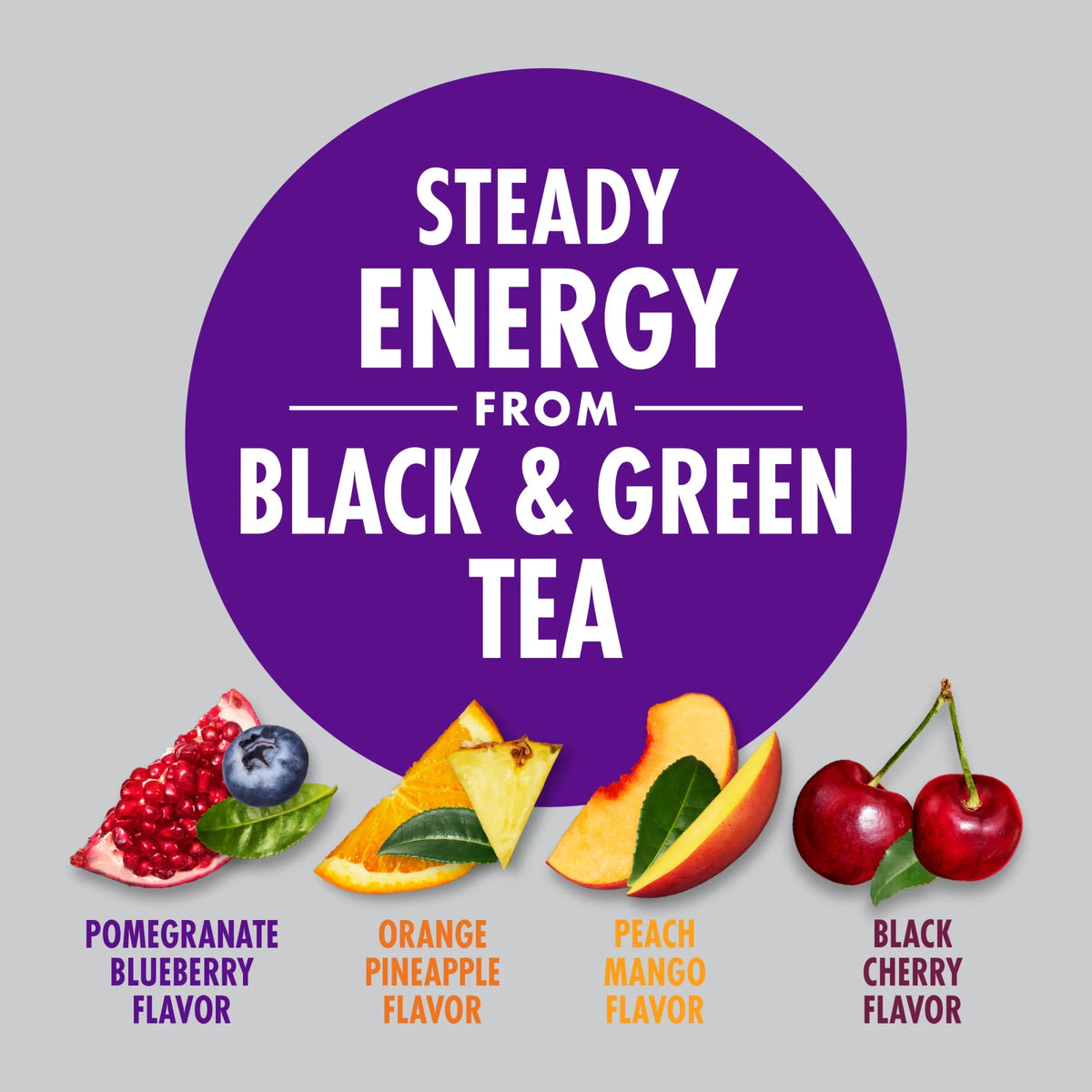 Pomegranate Blueberry Orange Pineapple Peach Mango Black Cherry Energy Drink Variety Pack 8 fl oz Can Pack of 24 G609677