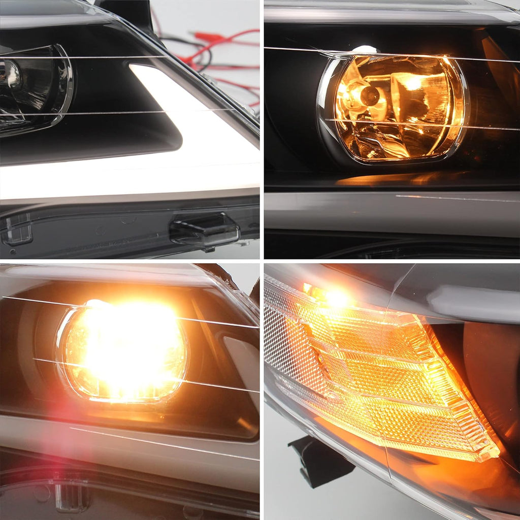 LED Projector Headlights with LED DRL & Halogen High Beam Z761088