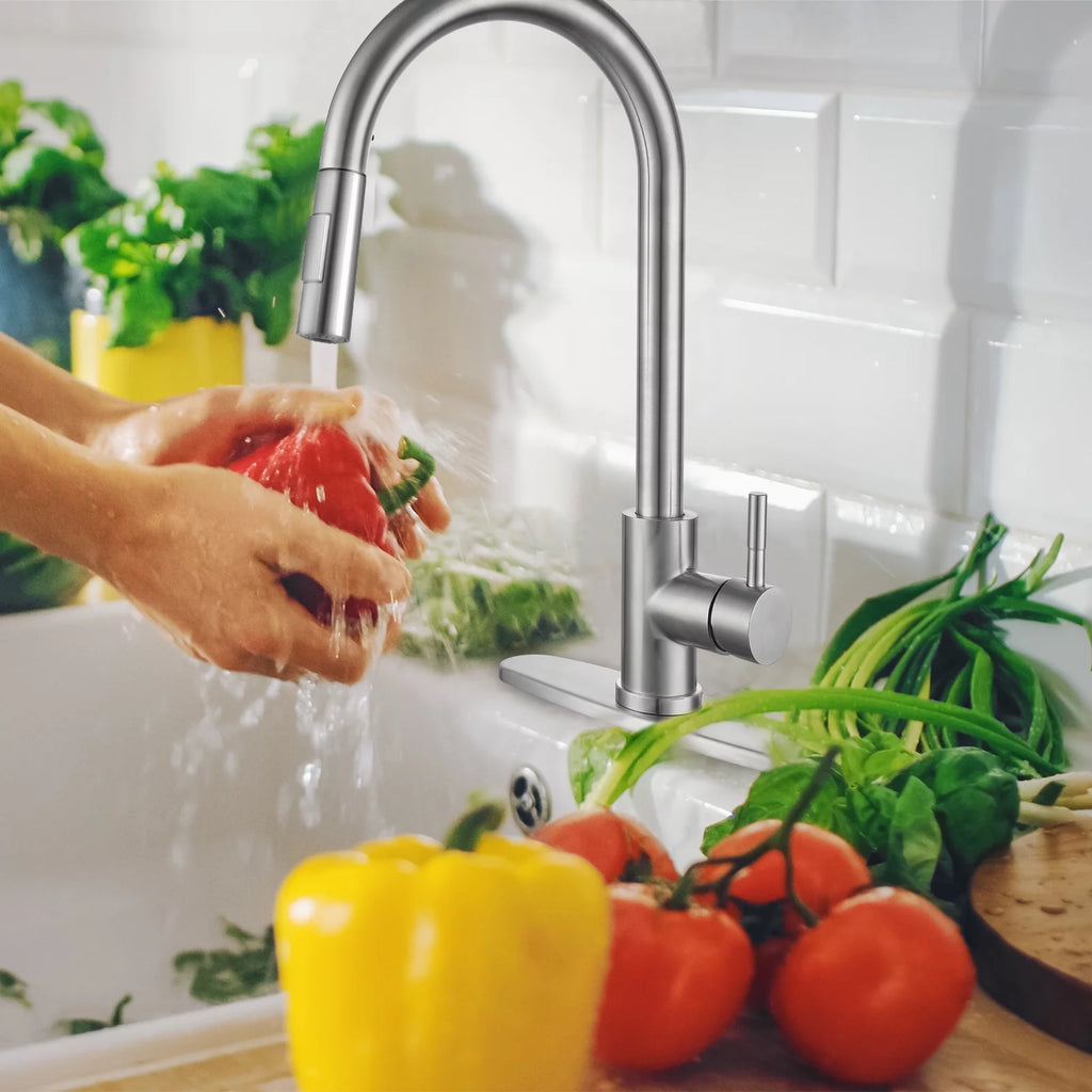 304 Stainless Steel Pull Down Kitchen Faucet G55435