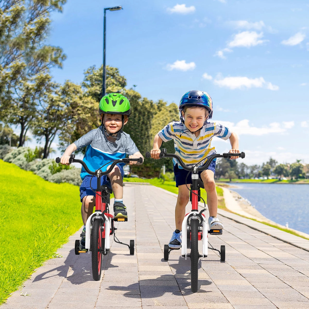 16'' Kid's Bike with Training Wheels & Basket K61555